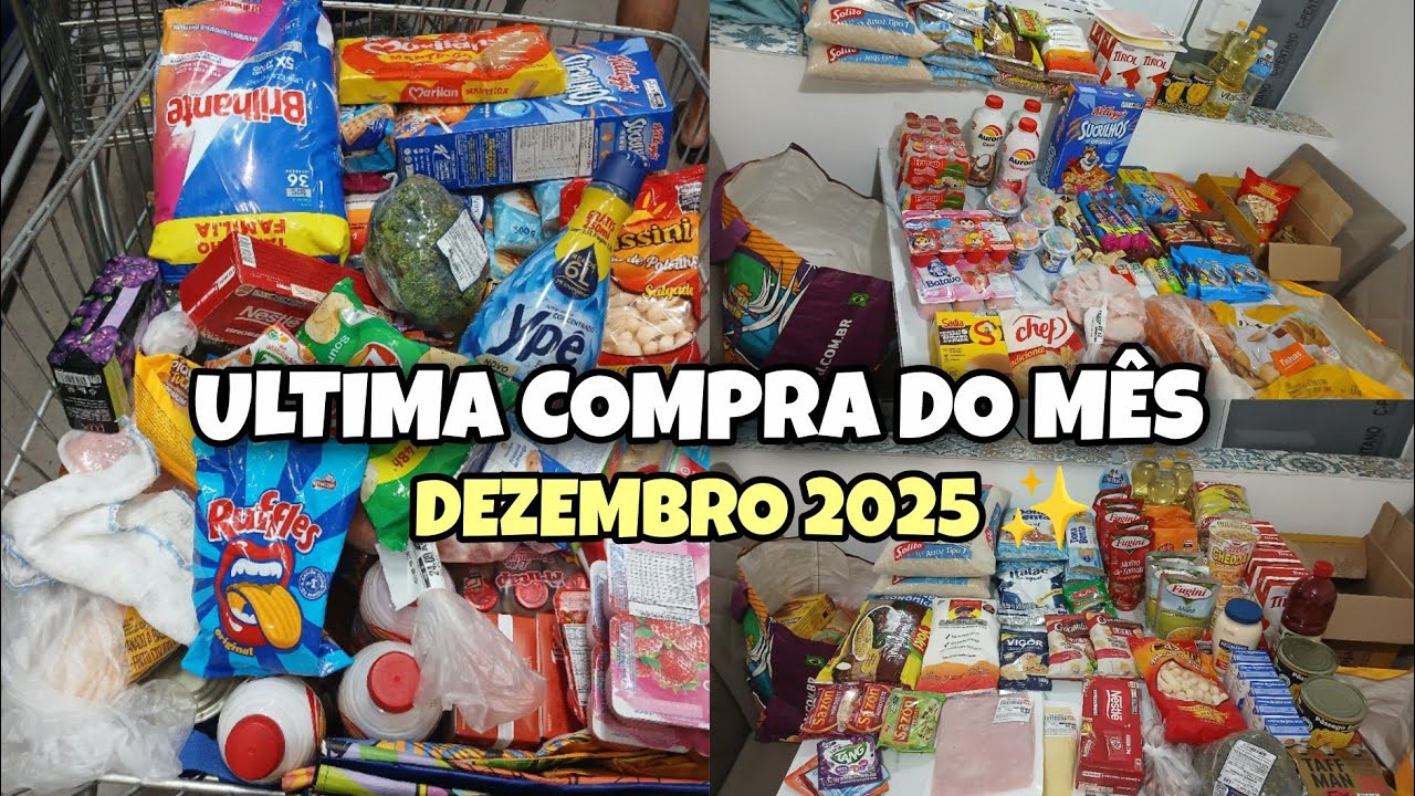 COMPRAS DO MÊS| COMPRAS DE FIM DE ANO| FAMÍLIA COM 4 PESSOAS 👨‍👩‍👦‍👦