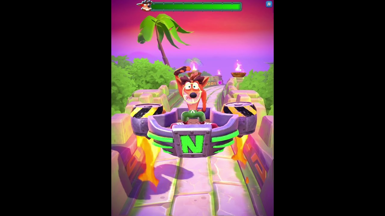 تختيم مرحلة كراش المزيف بلعبة كراش بانديكوت: أون ذا رن الجديدة للموبايل Crash Bandicoot : On The Run