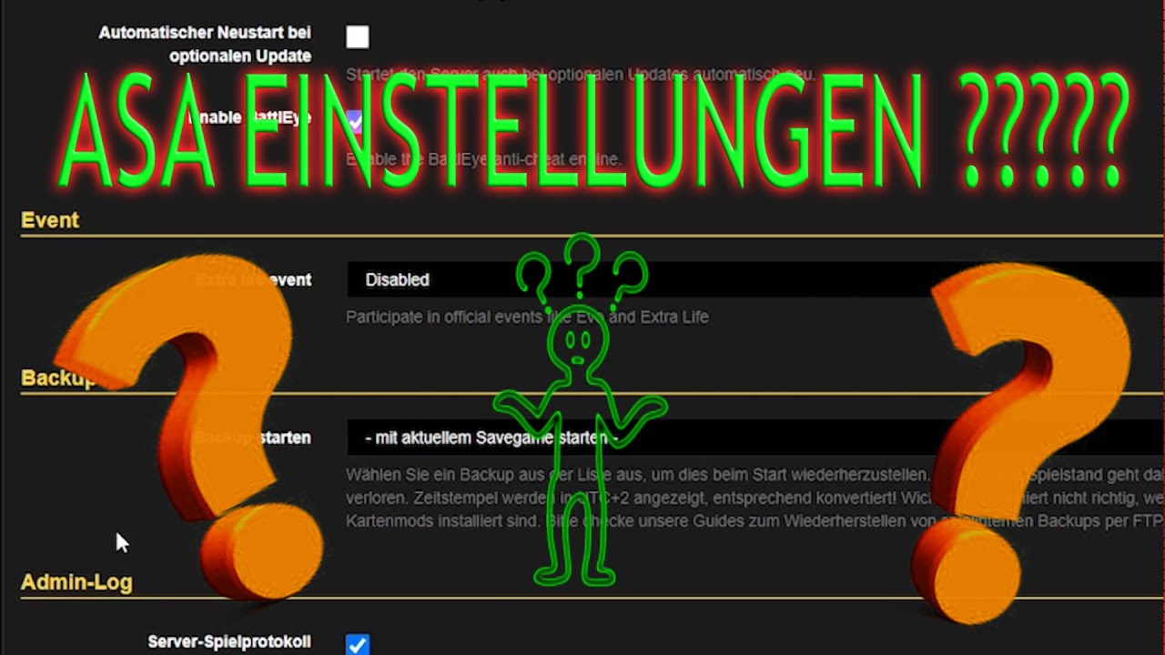 Wie man einen ARK ASA Server richtig einstellen kann!