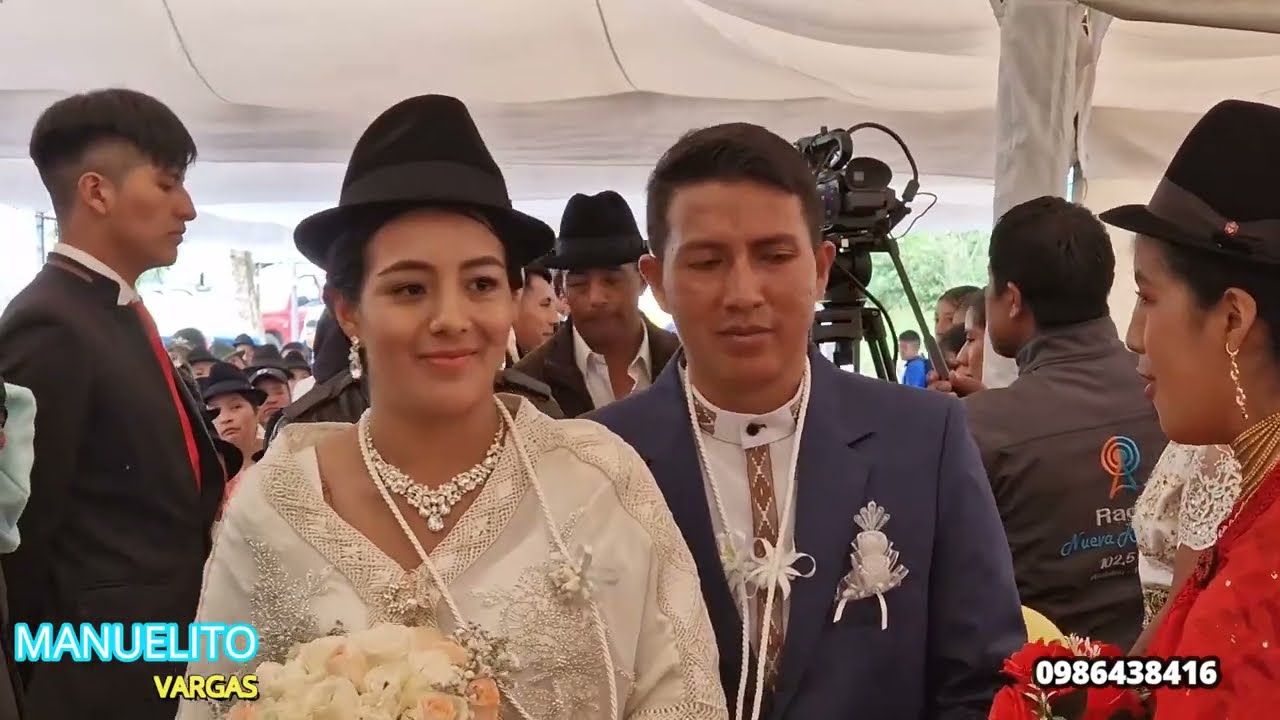 Recepción en matrimonio de novio Juan Tubon II Parroquia San Fernando de Pasa Ambato Ecuador.