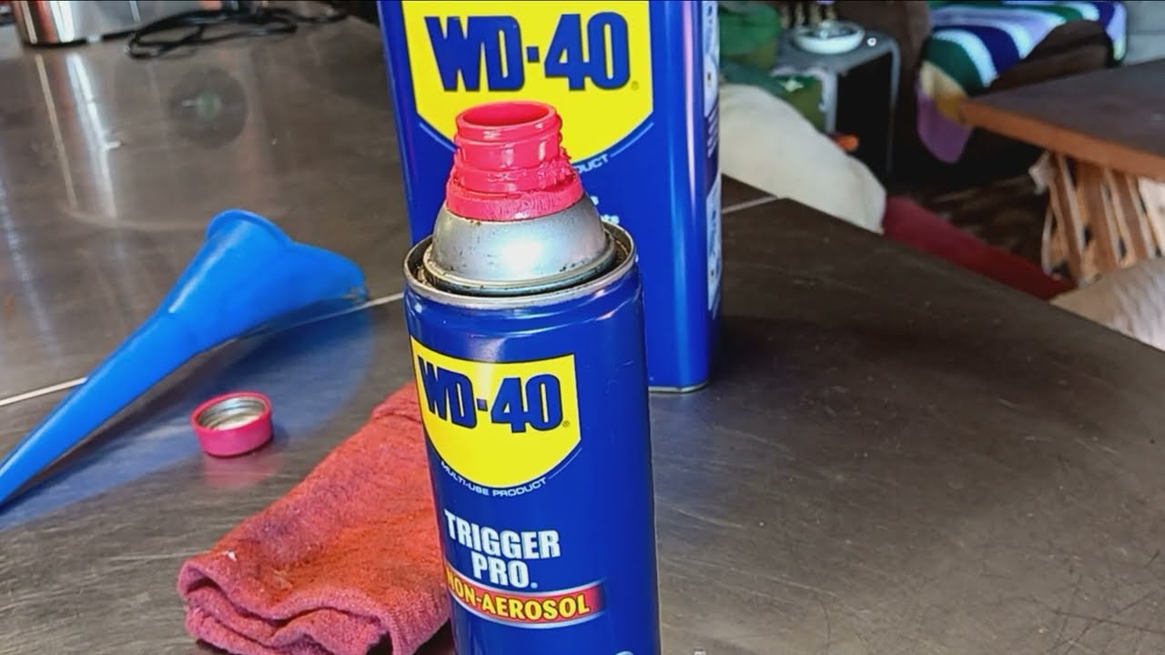 How to refill WD-40 Trigger Pro spray bottle.