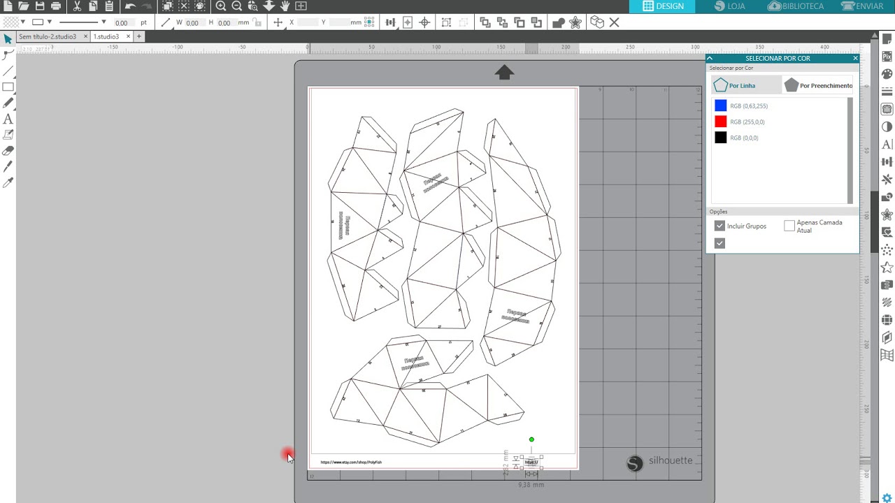 Papercraft na Silhouette Studio - PDF para DXF