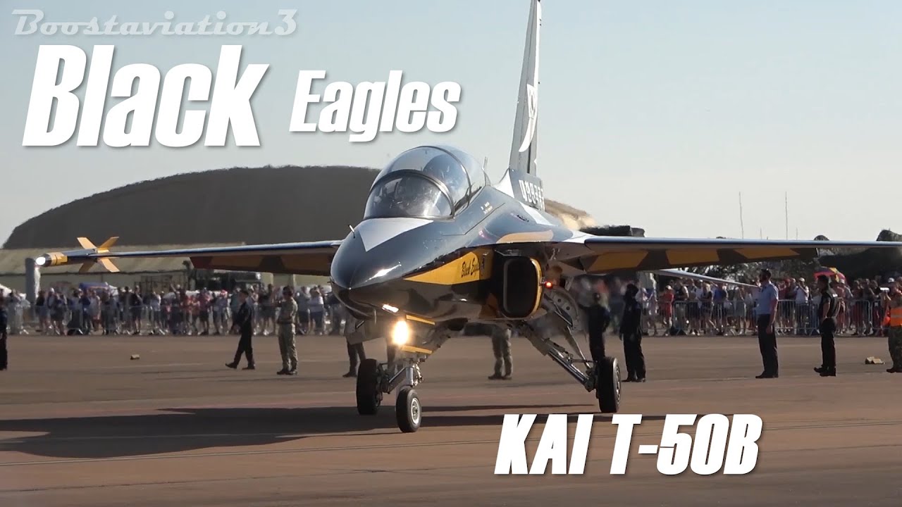KAI T50-B aircraft of the BLACK EAGLES during their Air Show at RIAT 2022