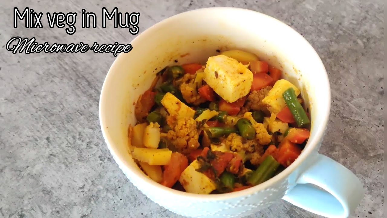 Microwave mug meal। Mix veg in Mug। Microwave series