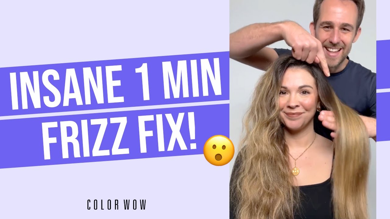 Как исправить пушистость волос с помощью разглаживающего крема Color Wow One Minute Transformation