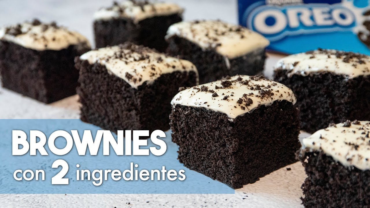 BROWNIES de OREO en MICROONDAS con 2 Ingredientes 💙