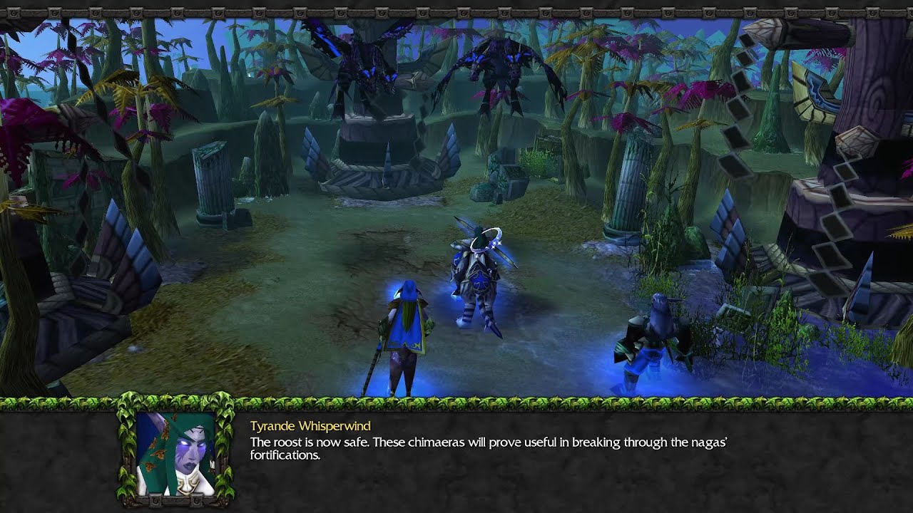 Tyrande saves the Chimaera from the Naga