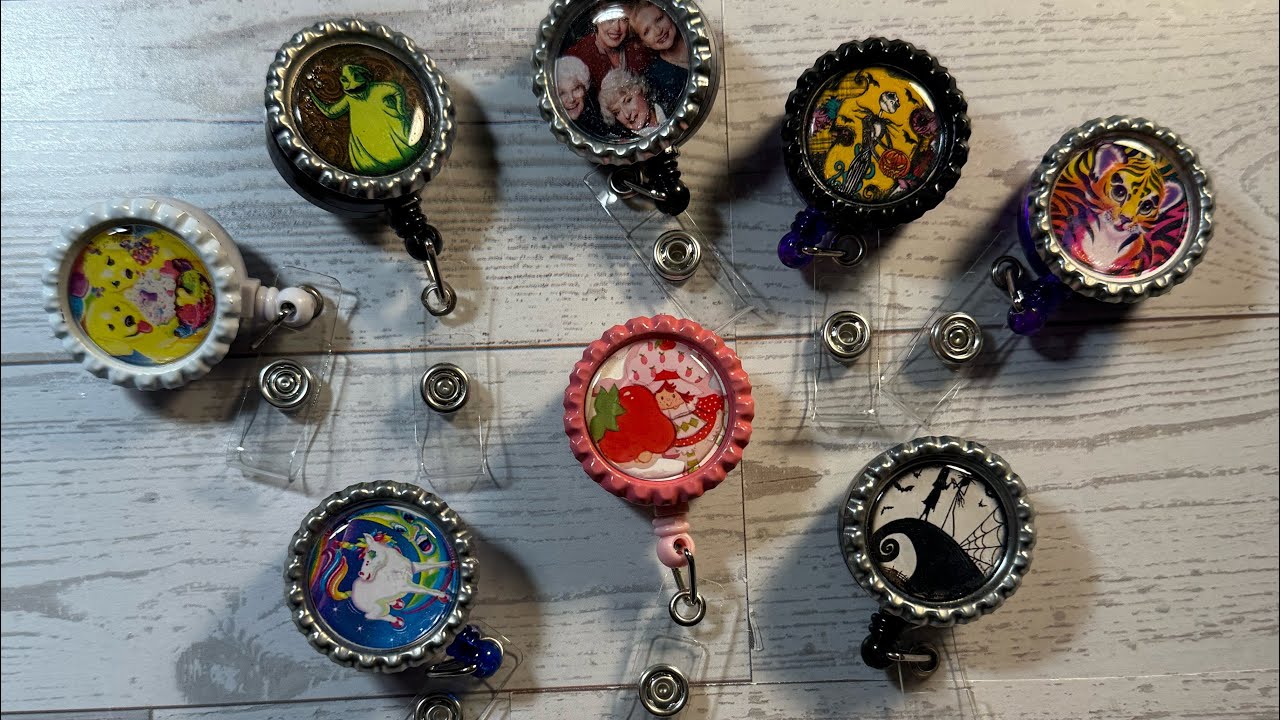 DIY personalized badge reels.  Quick & Easy tutorial.   Perfect for craft fairs!  Make in minutes!