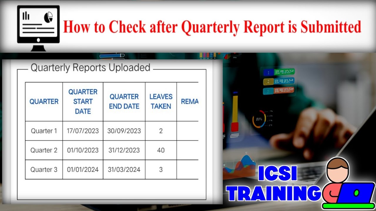 Check Your Quarterly Return for ICSI Long-Term Training | Approved or Not | Step-by-Step Guide