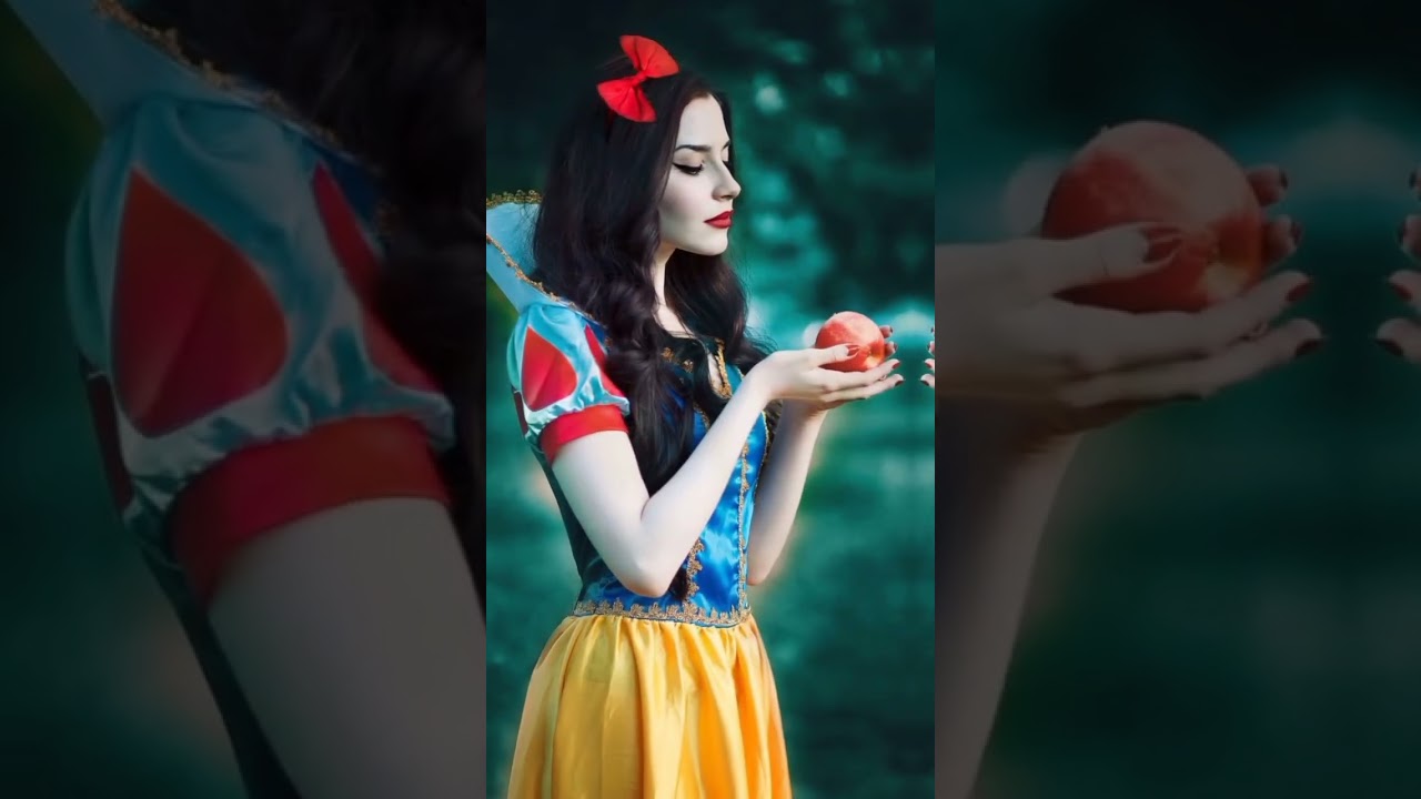 Snow White🤍 Animated Vs Real #disney #snowwhite #shorts | Disney EditzzZ☆
