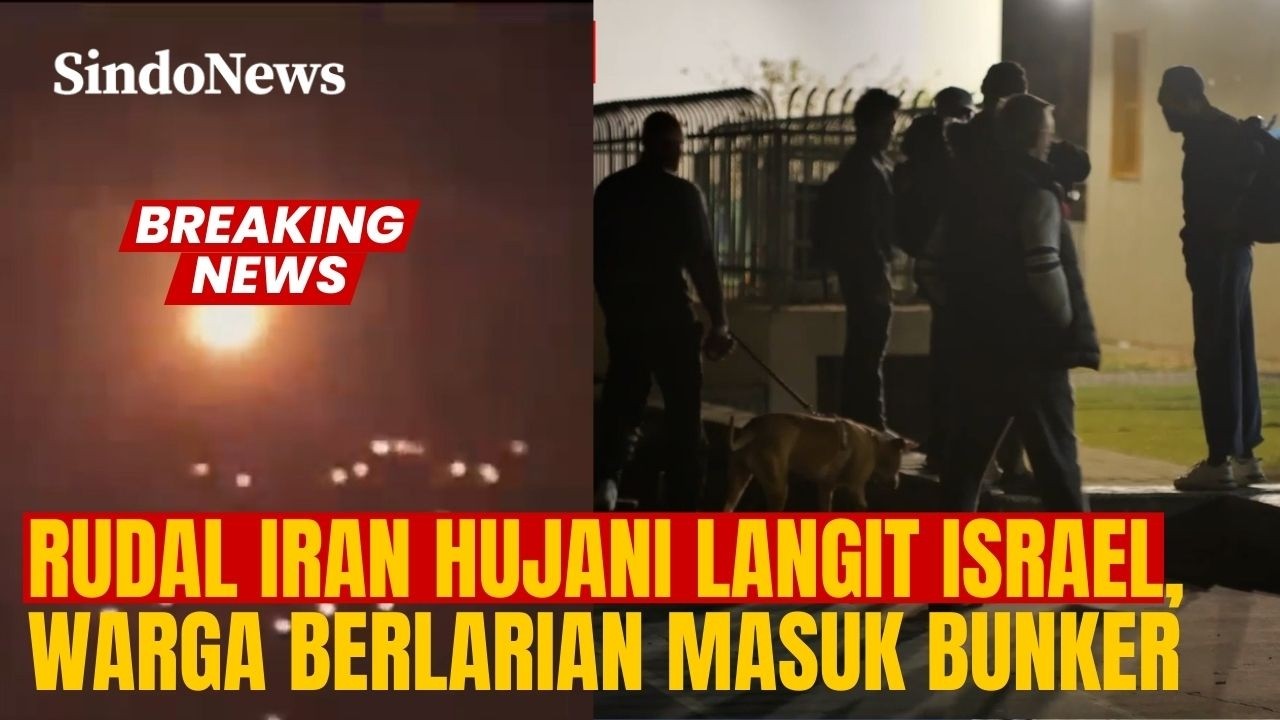 Rudal Iran Hujani Langit Israel, Warga Berlarian Masuk Bunker | Breaking News | 04/03