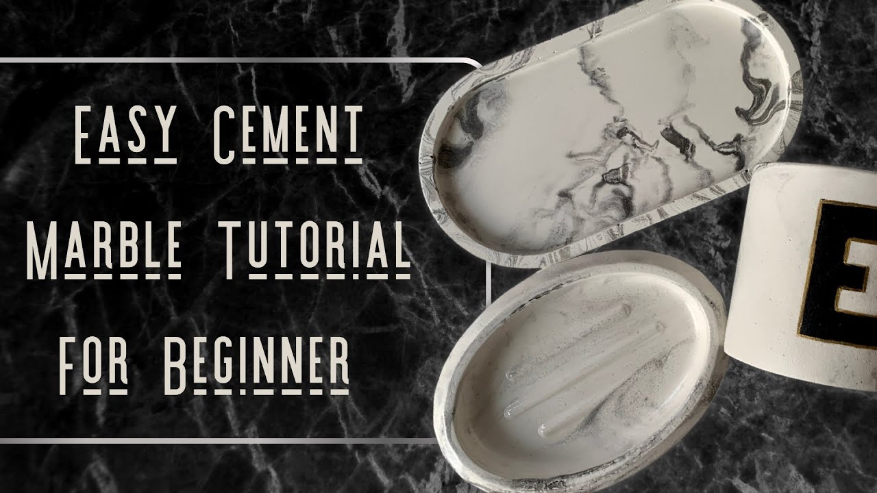 Easy Concrete Marble Trinket Tray | Soap Dish | Cylinder Holder For Beginner | Cement Craft