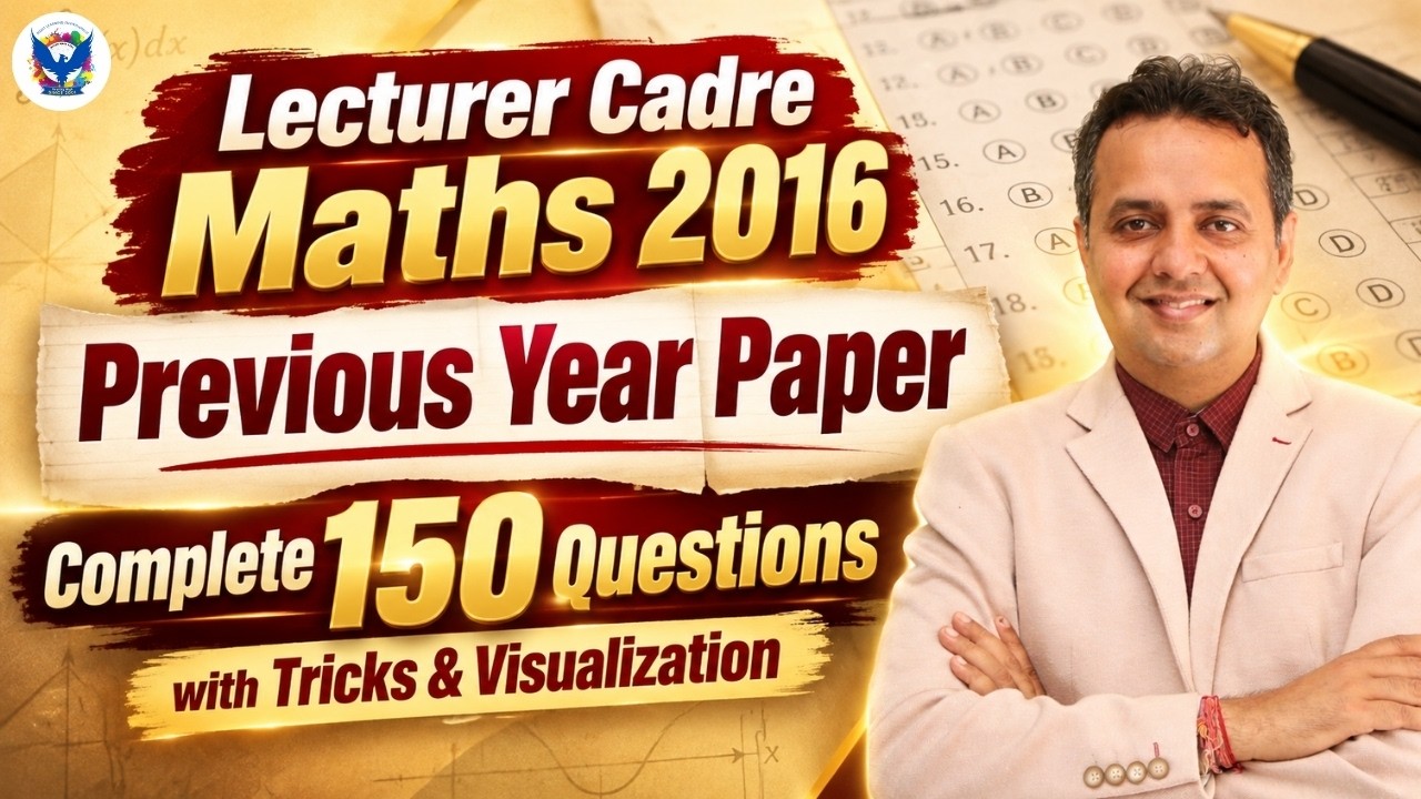 Lecturer Cadre Maths 2016 Previous Year Paper | Complete 150 Questions with Tricks | Chetan Setia