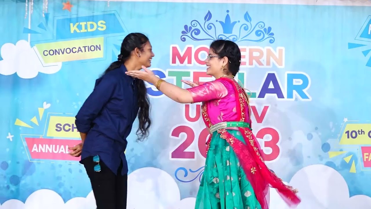 MODERN STELLAR UTSAV 2023 TELUGU OLD MELODYSONGS TO NEW SONGS MEDLEY DANCE PERFORMANCE BY 10TH GIRLS