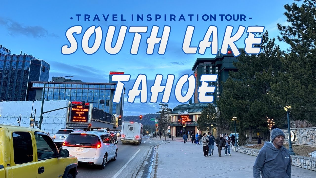Driving South Lake Tahoe, California, USA - Winter Road Trip