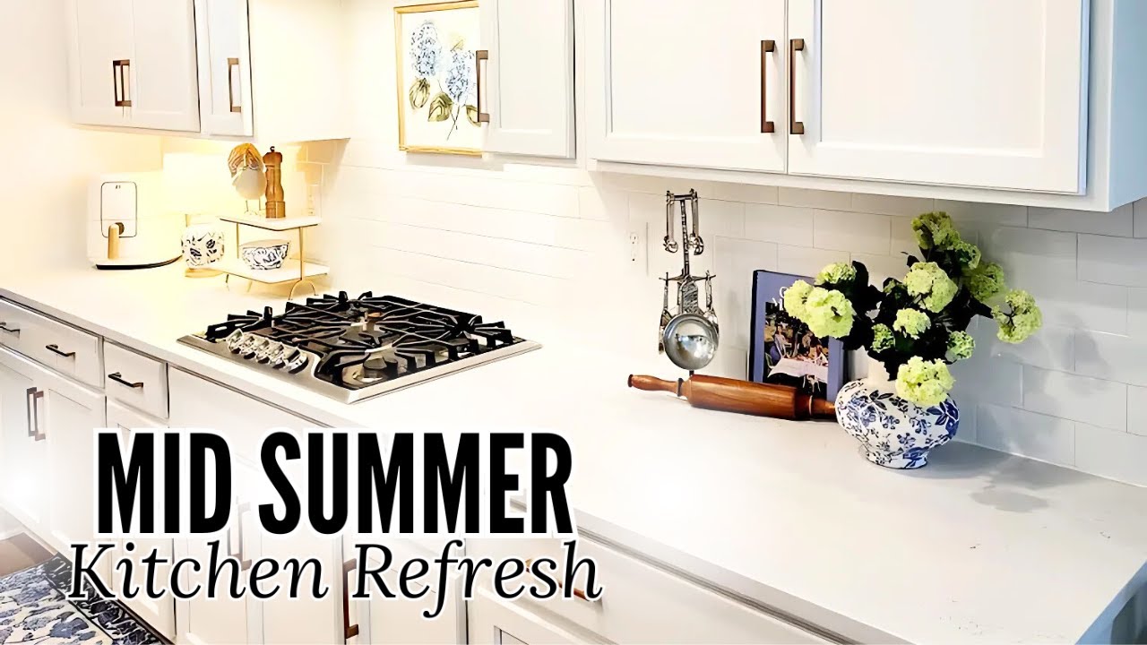 COZY KITCHEN DECORATING IDEAS | BLUE & WHITE HOME DECOR 4K