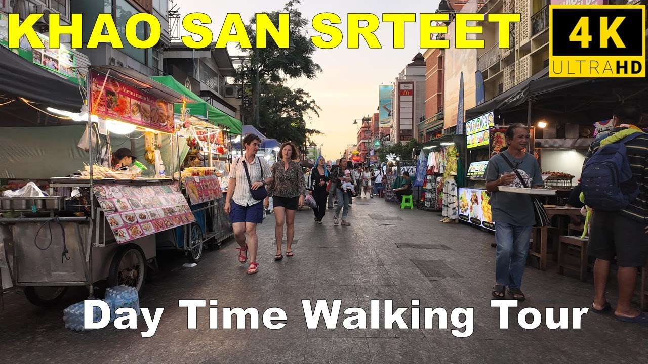 Khao San Road Daytime Walking Tour | Bangkok Street Life in 4K Ultra HD