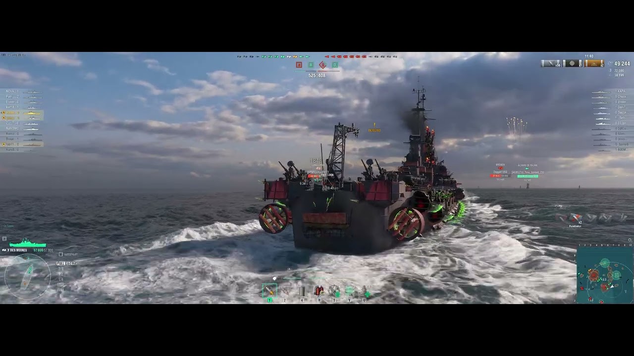 Uncle Scar plays World of Warships Des Moines 100K+ Round feat. 4VASK: GAS Garage Productions + FOB