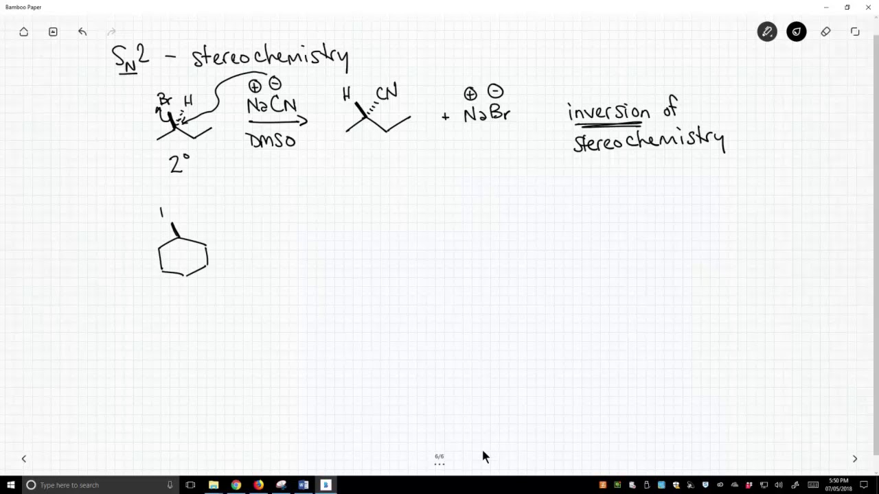 big 4 SN2 stereochemistry