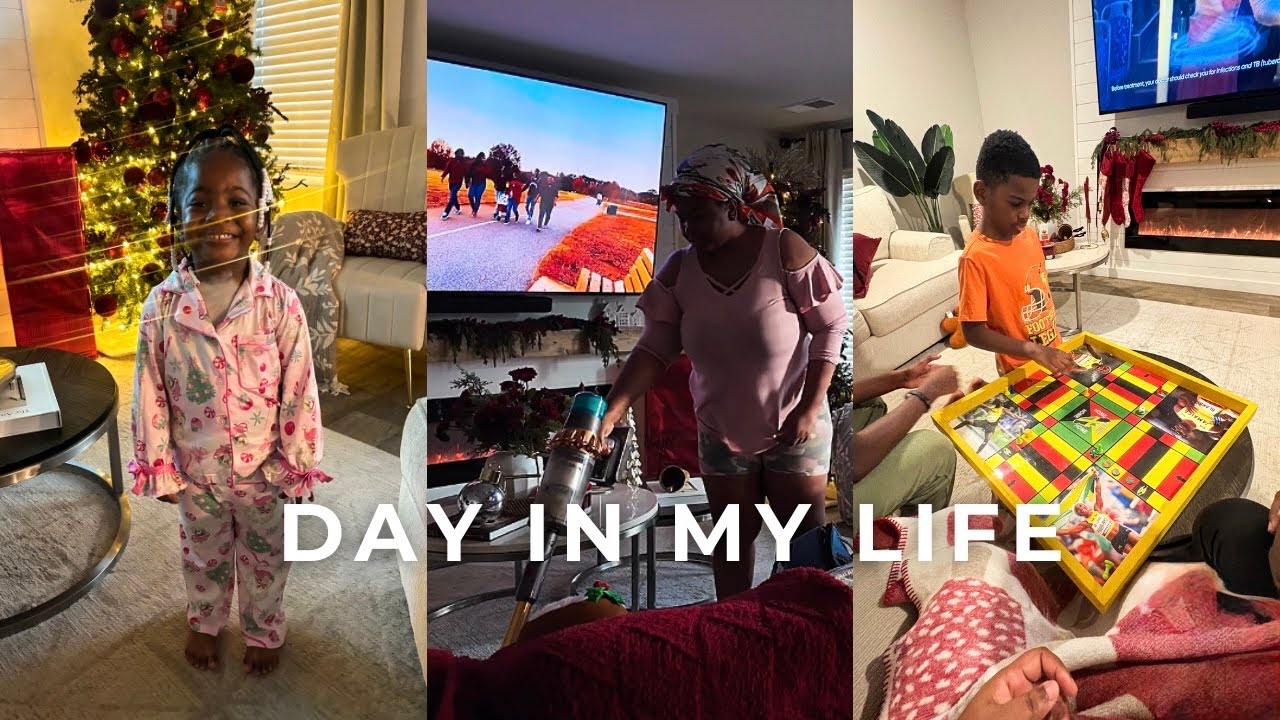 Один день из моей жизни | Отдых с семьей | Реакция детей на заставку нашего VlogMas | Настольные ...