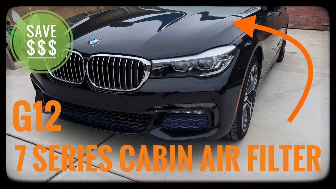 BMW G12 7 серии. Как заменить салонный фильтр (2015–2023)