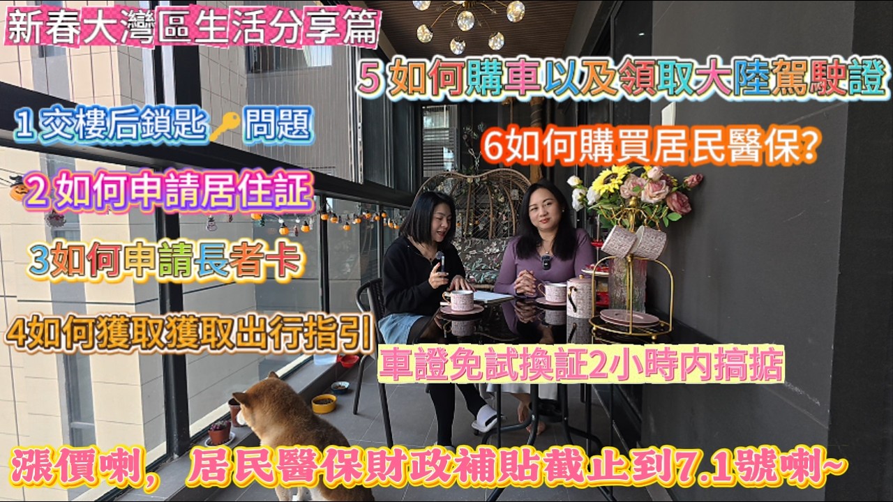 新春服務篇 嘉嘉置業|點辦理居住証 |長者卡|如何領取大陸駕照免試換證|買電車小貼士|400蚊一年居民醫保如何購買|地圖app高德的使用|#惠州房產 #大亞灣 #home #退休 #海景房 #十里銀灘