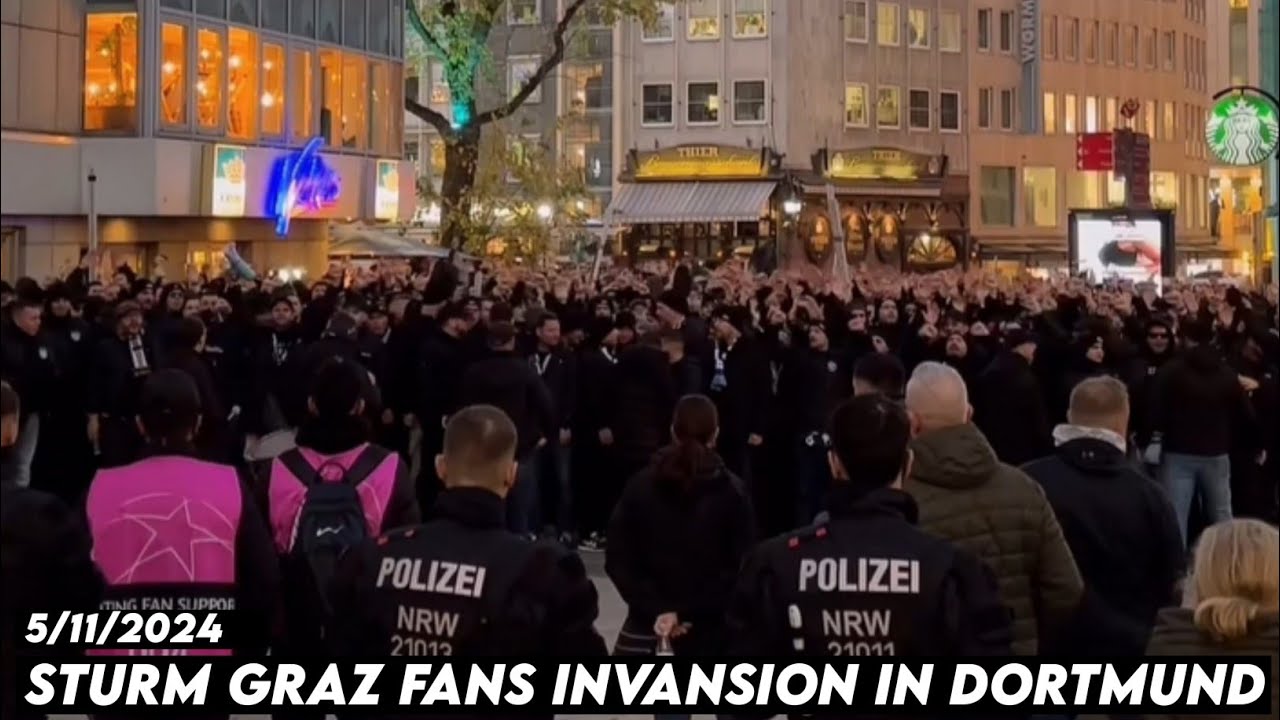 STURM GRAZ FANS INVANSION IN DORTMUND || Borussia Dortmund vs Sturm Graz 5/11/2024