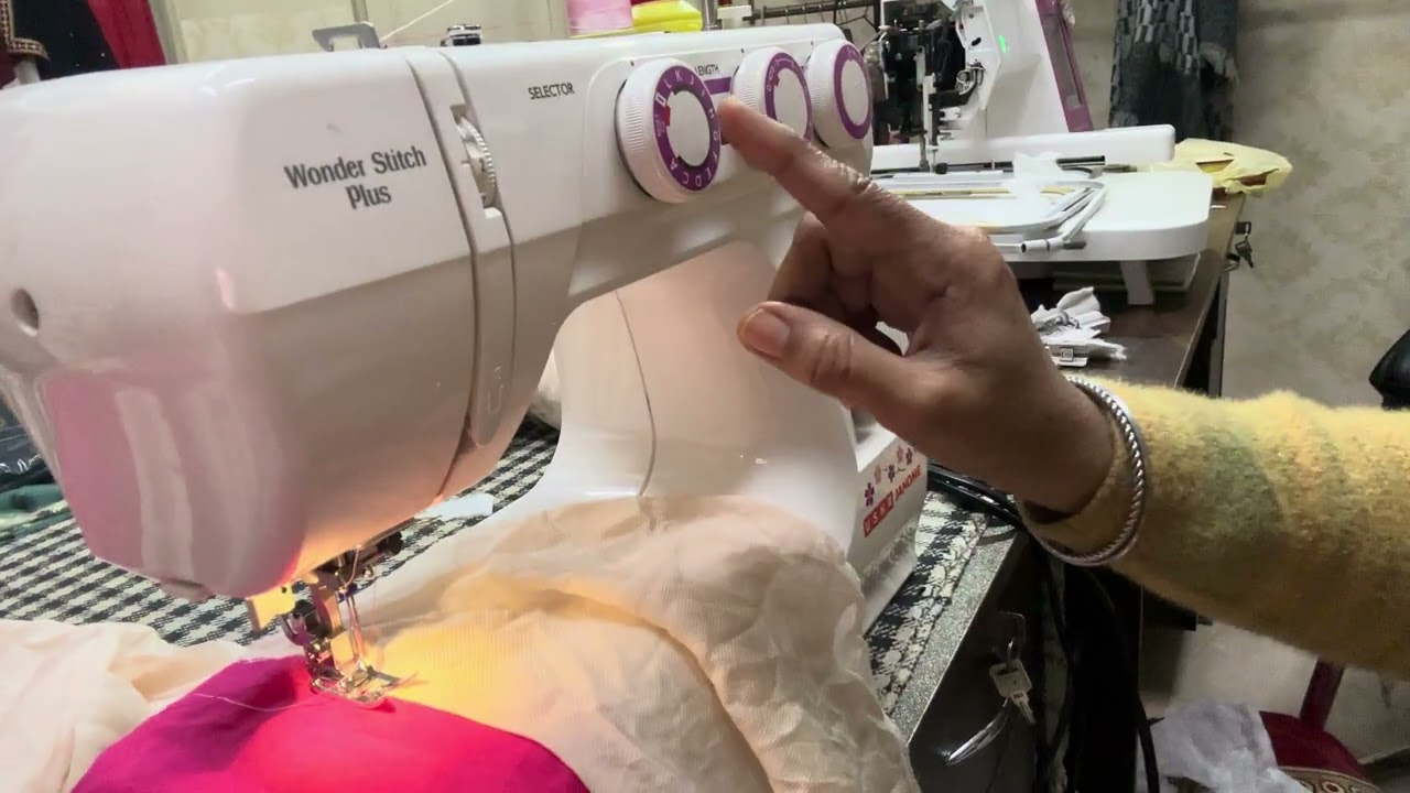 Double needle kiven lagdi e kiven design bnaundi e 