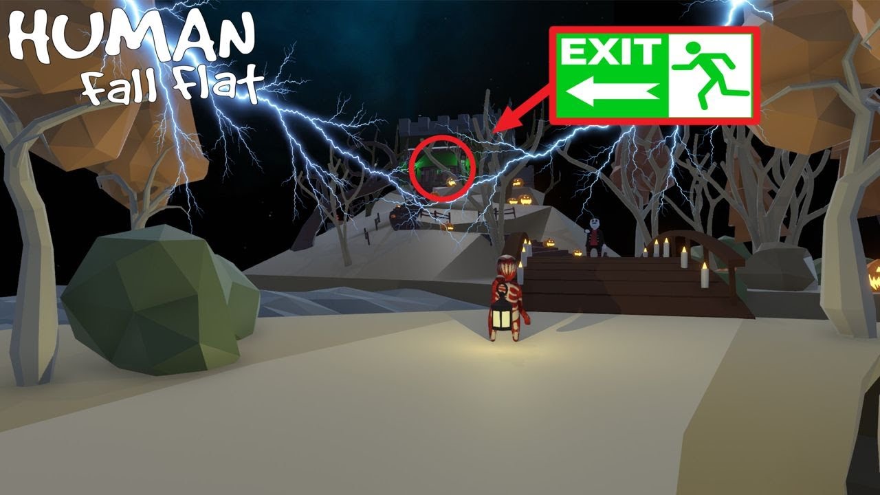 We went to some haunted places and had to escape.(Human Fall Flat)