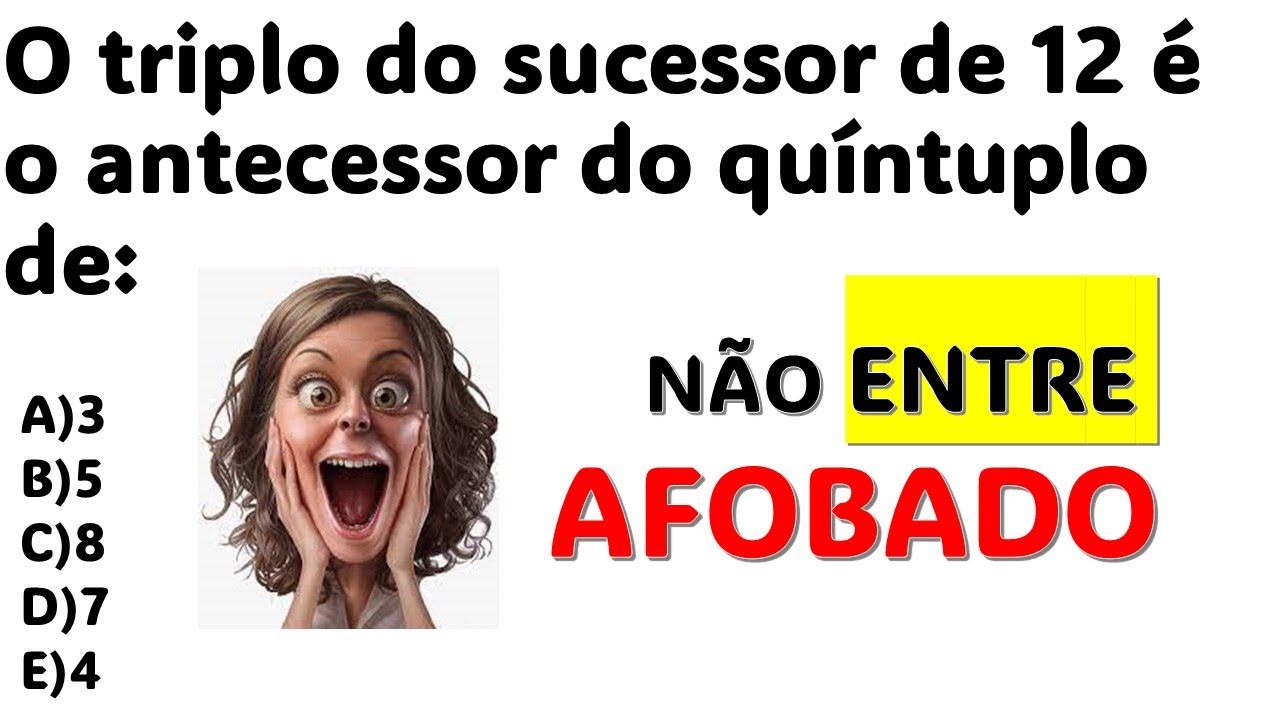 ESSA É FÁCIL MAS NÃO ENTRE AFOBADO | RACIOCÍNIO LÓGICO e MATEMÁTICA BÁSICA