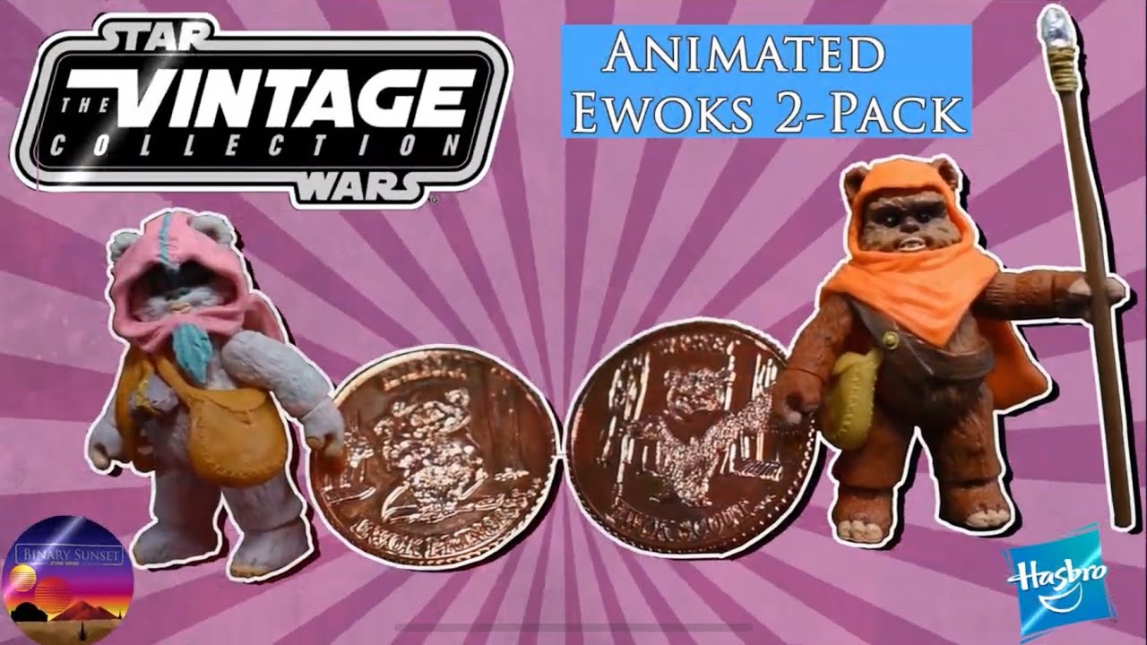 Star Wars The Vintage Collection Animated Ewoks 2-Pack Wickett & Knesaa | 3.75