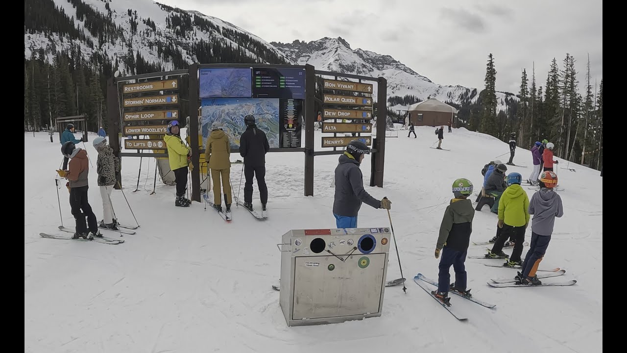 Telluride Skiing - Polar Queen to Cakewalk to Lower Village Bypass to Meadows