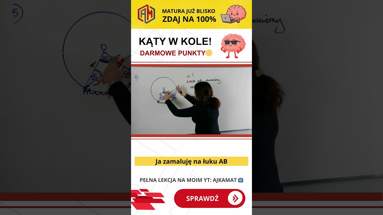 Kąty w kole: Ten HACK daje punkty! 🟡 (Pewniak Maturalny)