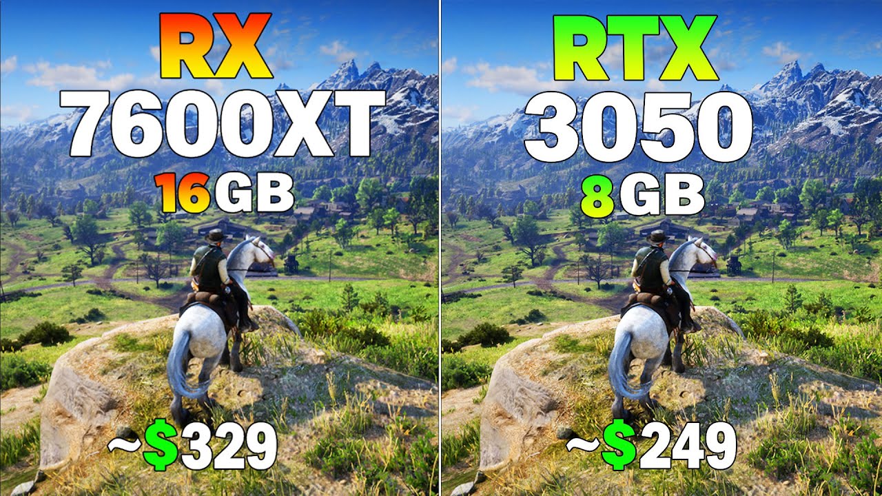 RX 7600 XT vs RTX 3050 - Test in 8 Games