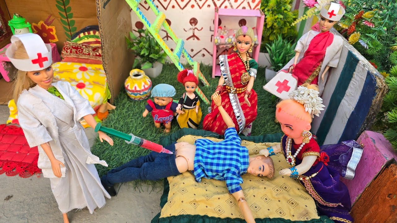 Barbie Doll All Day Routine In Indian Village/Radha Ki Kahani Part -690/Barbie Doll Bedtime Story||