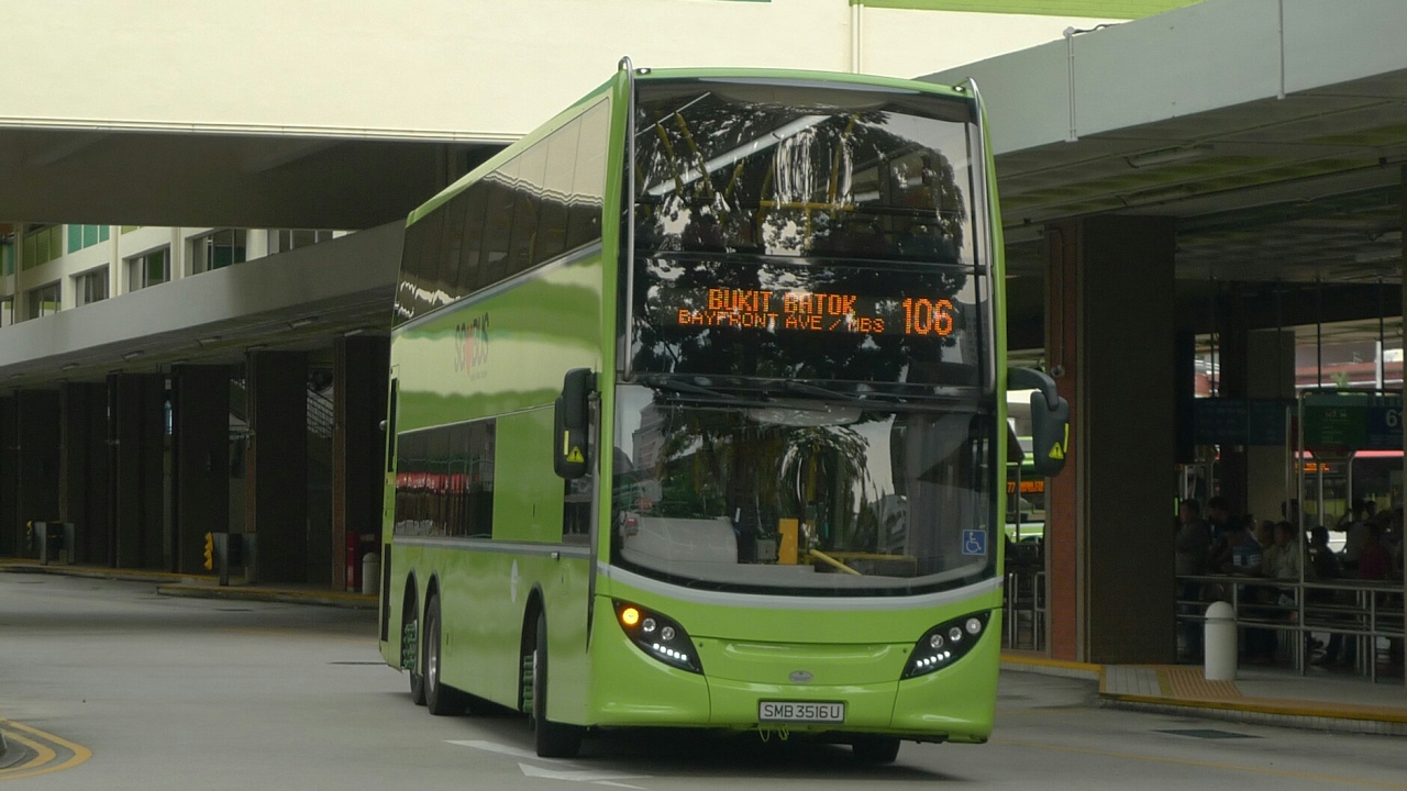 Tower Transit SIngapore Bus Service 106, SMB3515Y (Full Trip)