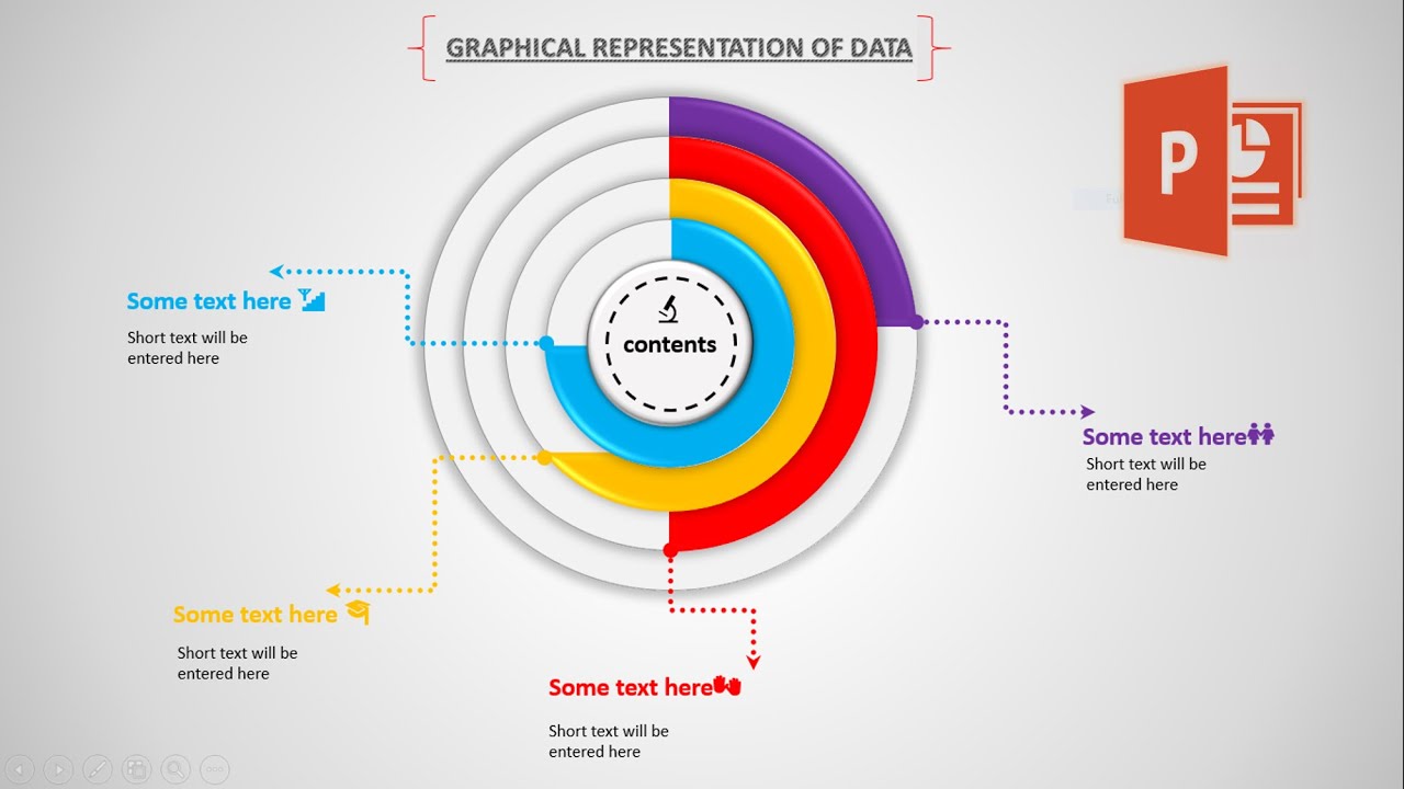stunning power point Infographic design using concentric circles!!