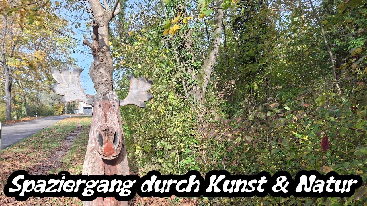 Spaziergang durch die Skulpturenstra&szlig;e Weisweil - Kunst trifft Natur am Rhein #funnyvideo #4k