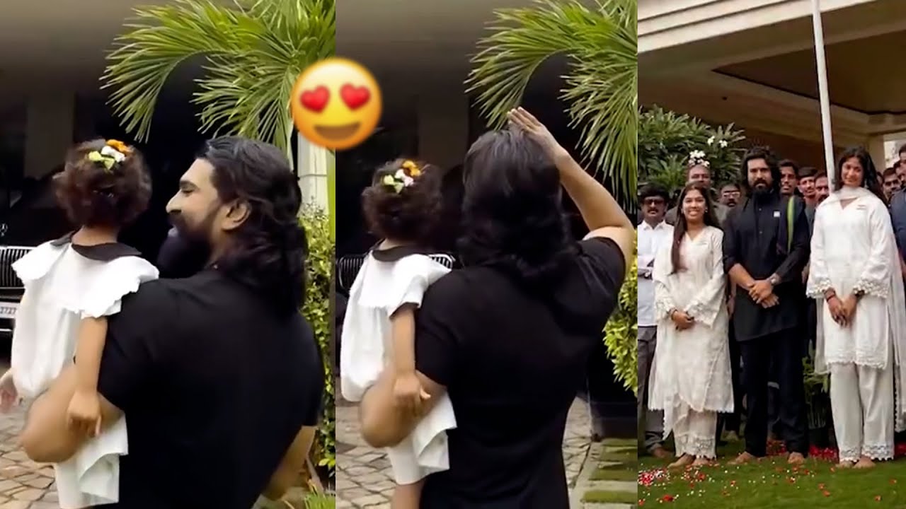 Ram Charan Flag Hosting With Daughter Klin Kaara Konidela | Peddi Hero Latest Look| Upasana Kamineni