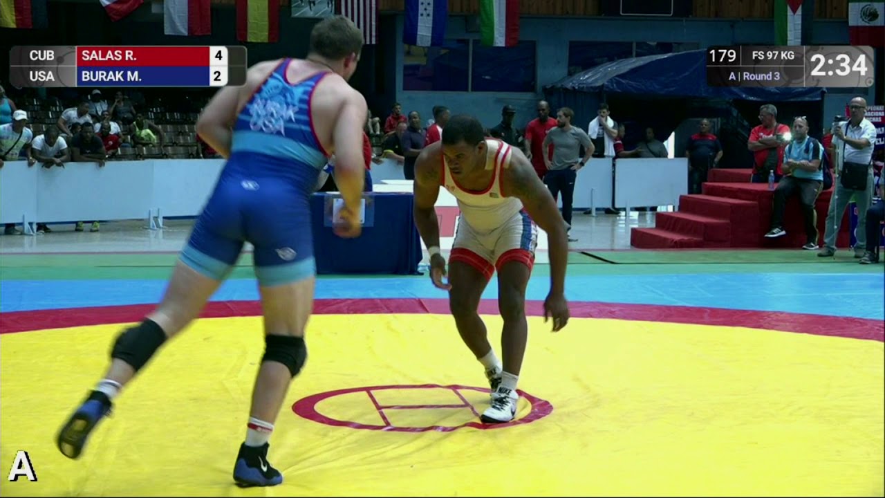 Round 3 FS - 97 kg: R. SALAS (CUB) v. M. BURAK (USA)