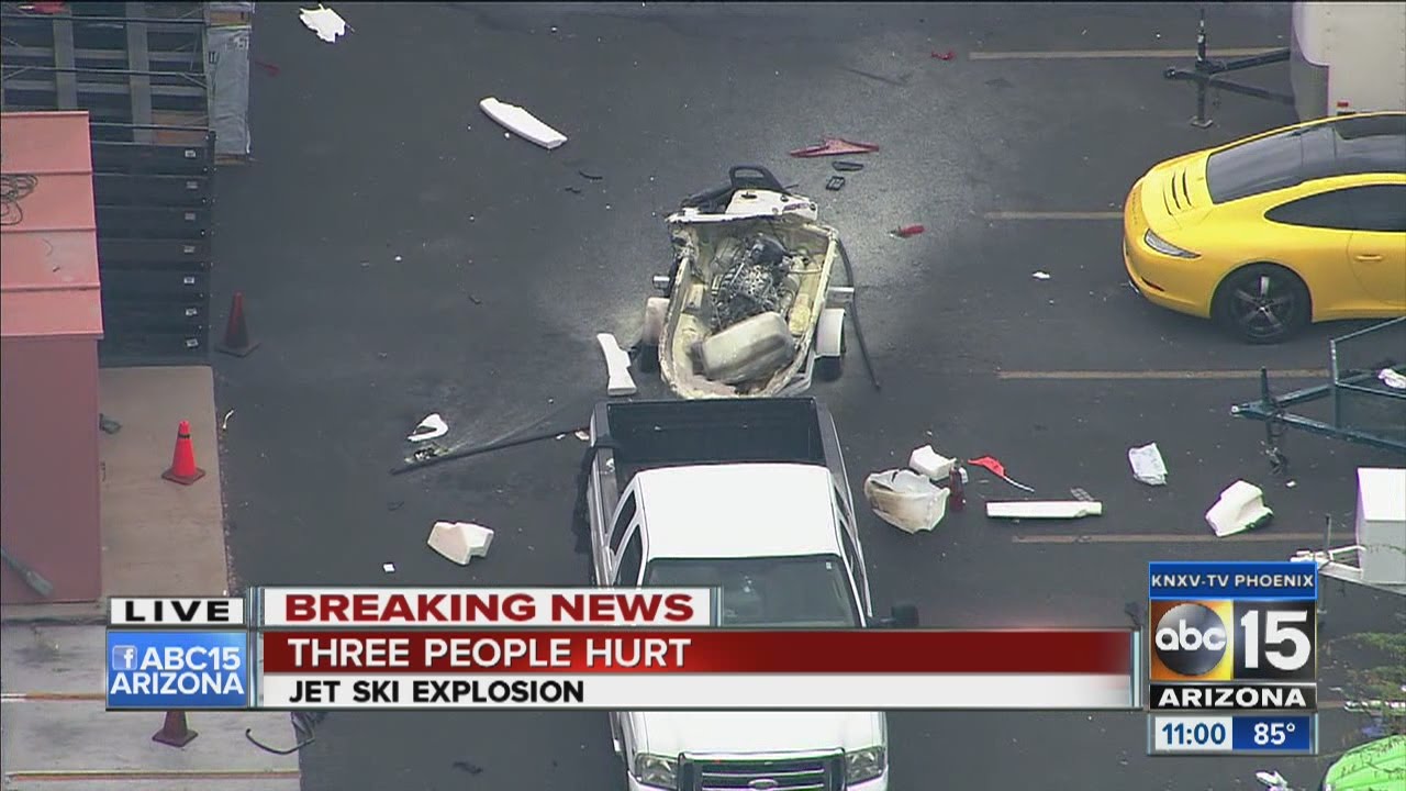 Three hurt in jet ski explosion in Mesa