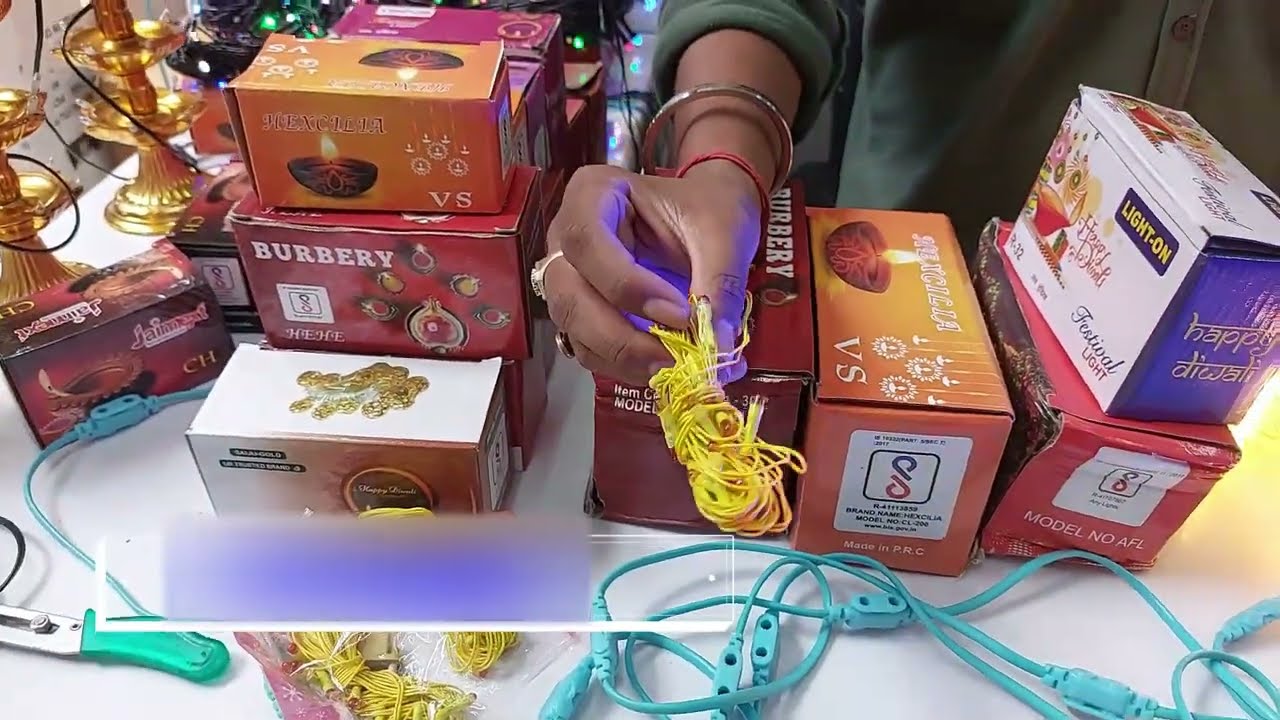 Cheapest Deepawali Light Wholesalers | All Types Colour Lights | ₹10 रूपये | #Dipawalilight