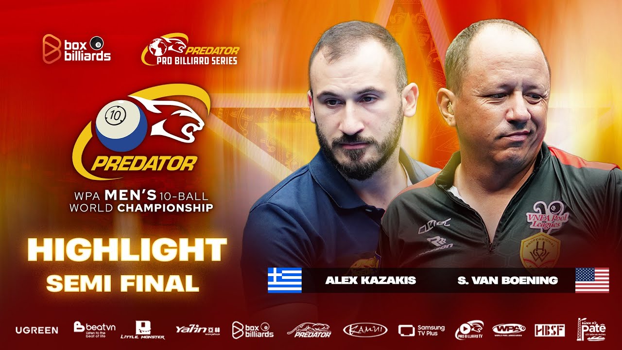 HIGHLIGHT: Shane Van Boening vs Alex Kazakis | 2025 PREDATOR WPA MEN'S 10-BALL WORLD CHAMPIONSHIP