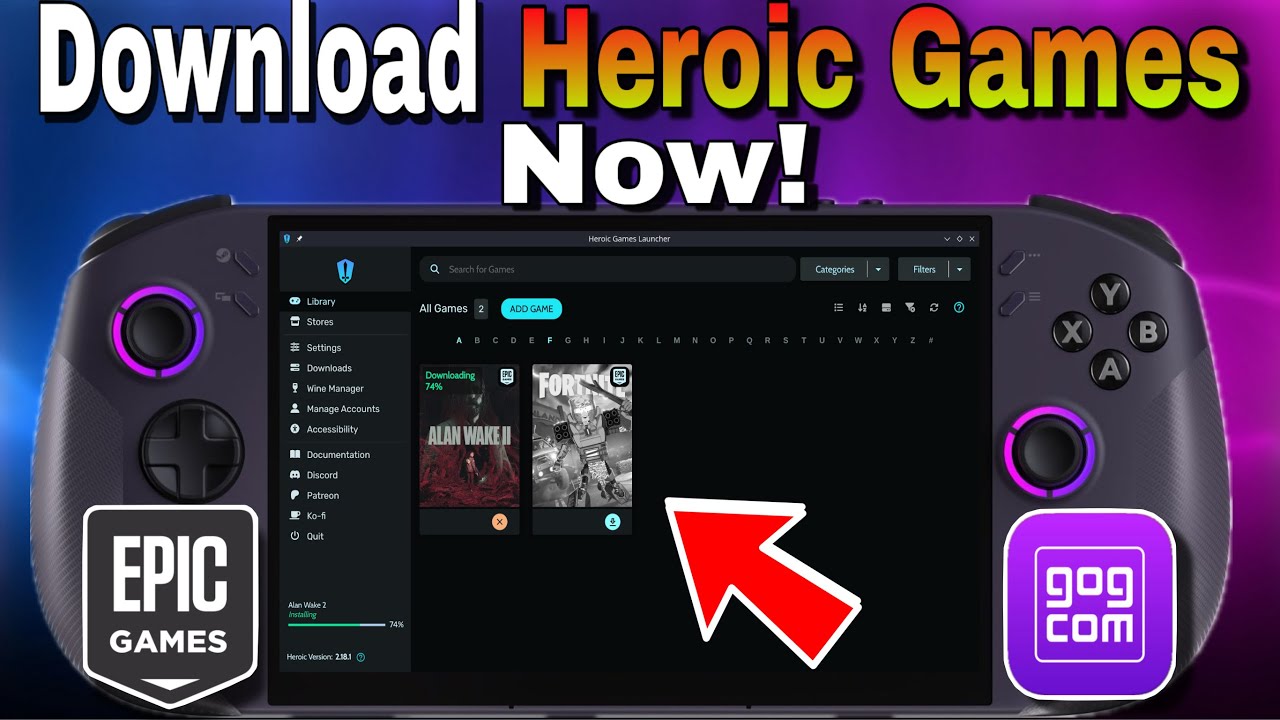 Heroic Launcher упрощает запуск игр Epic Games и GOG на устройствах Legion Go S | SteamOS
