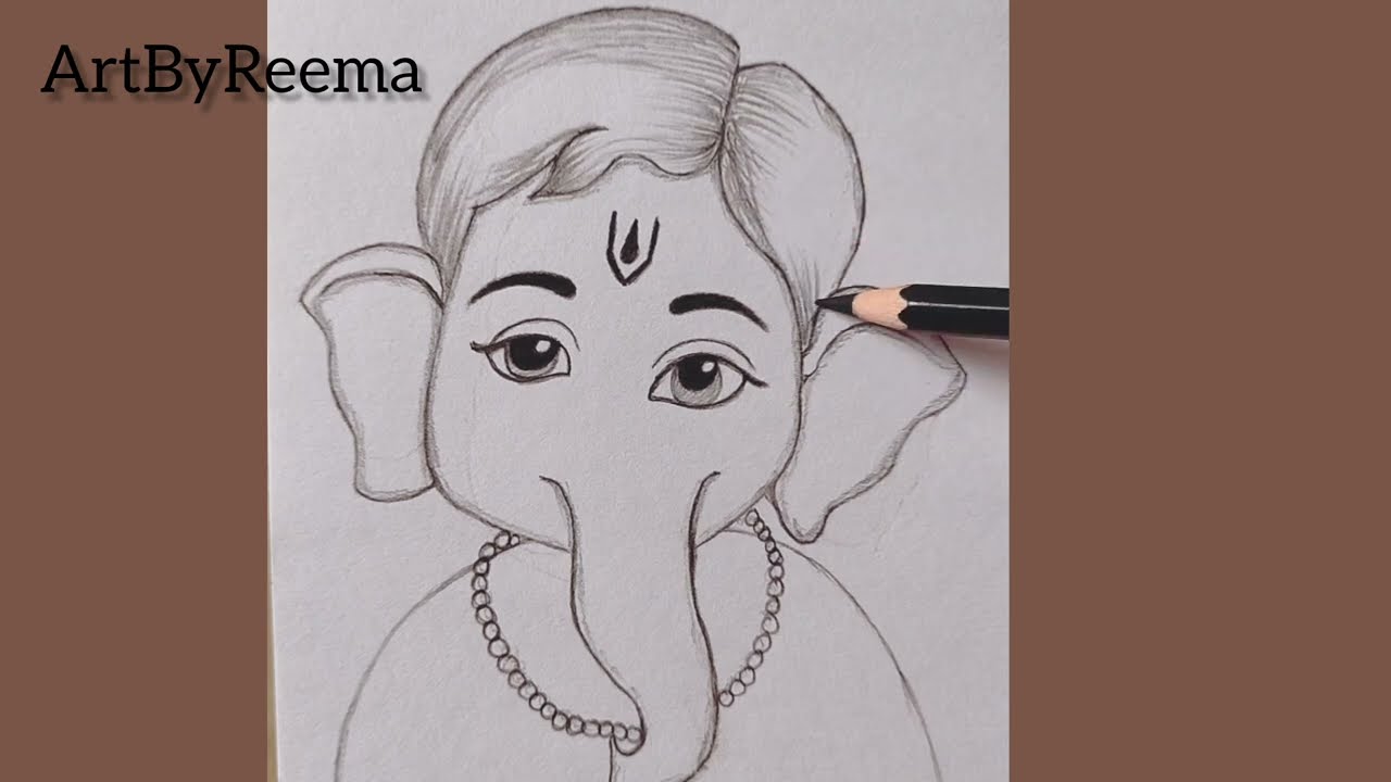 How to draw Bal Ganesh drawing || Ganesh drawing || cute Ganesh drawing #drawing 