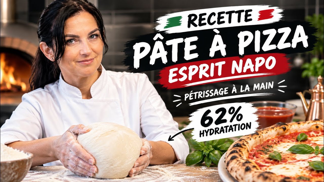 Recette pâte à pizza esprit napo, pétrissage à la main, 62% hydratation