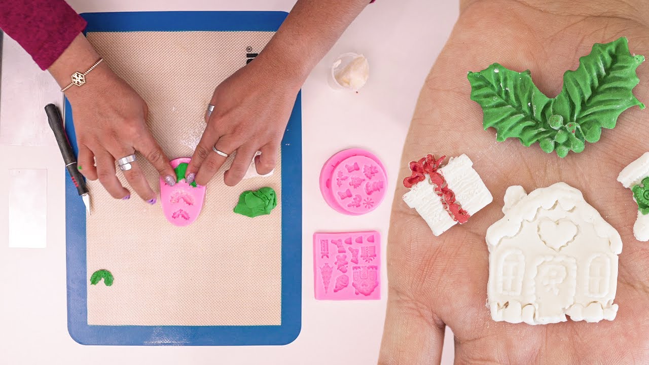 How to make Instant fondant art using fondant molds!