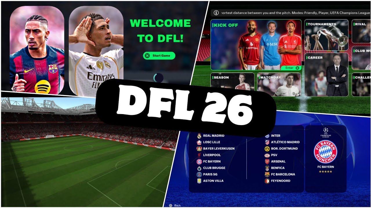 تحميل لعبة DFL 26 للاندرويد 🎯 مهنة لاعب وجميع الدوريات العربية 🔥 افضل لعبة بدون انترنيت 