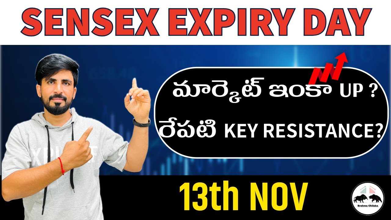 13th November  Nifty Bank Nifty Sensex Expiry Friday Options Trade Levels in Telugu