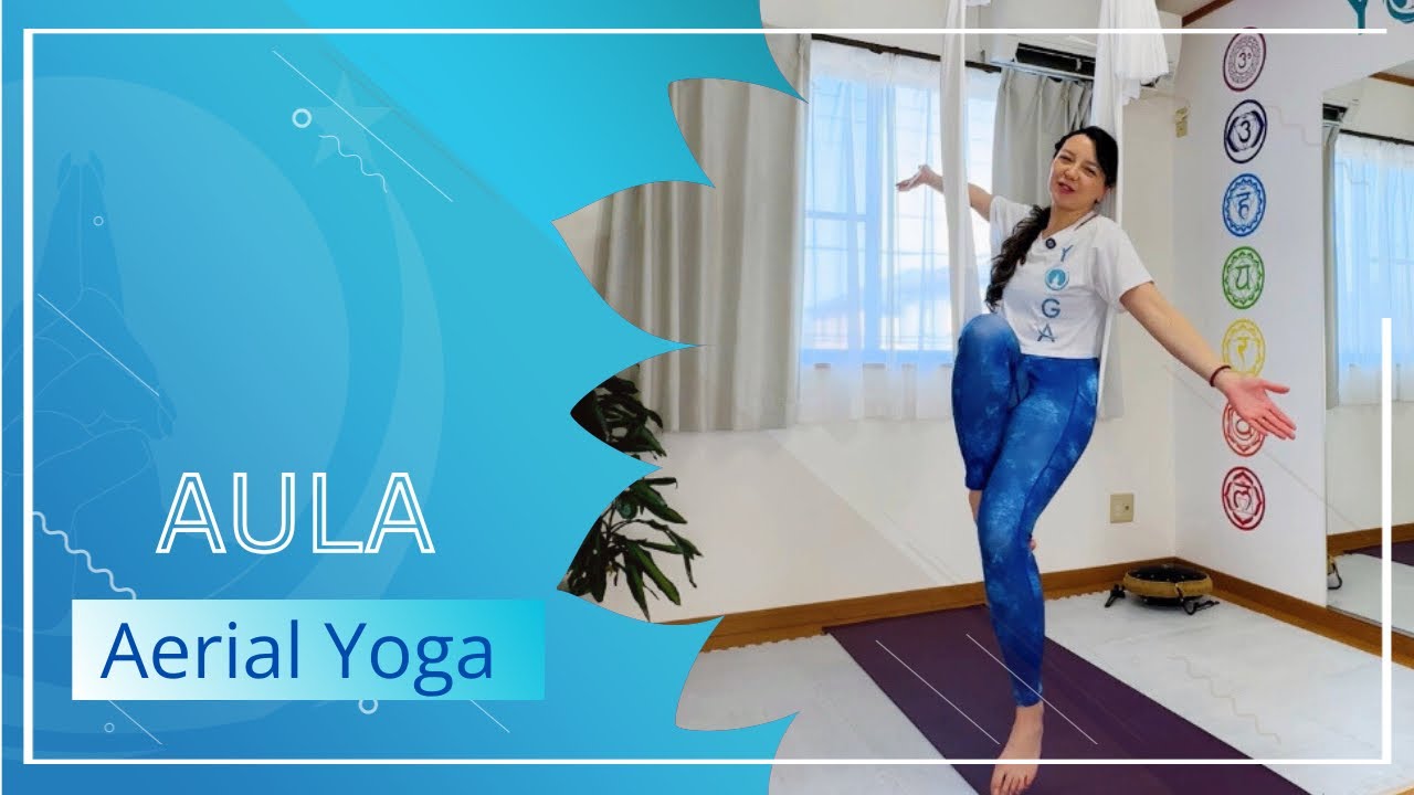Aula de Aerial Yoga Alongamento e Fortalecimento com o Tecido